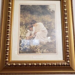 Art by Hermann Seeger. PICKING WILDFLOWERS